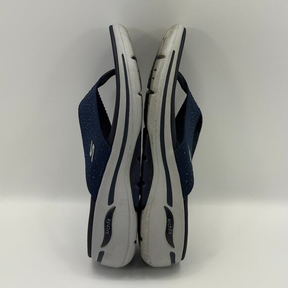 Skechers Ultra Go Arch Fit Navy Open Toe Sandals Womens 7 Shoes - Picture 5 of 8
